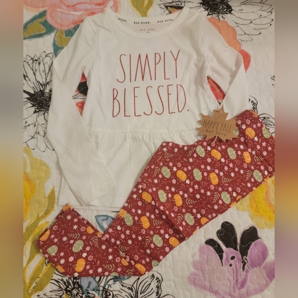 MWT Rae Dunn "Simply Blessed" 2 Pc Set